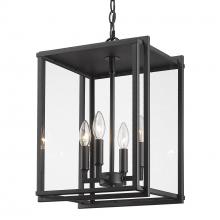  6071-O4P NB-CLR - Tribeca Outdoor 4 Light Pendant in Natural Black